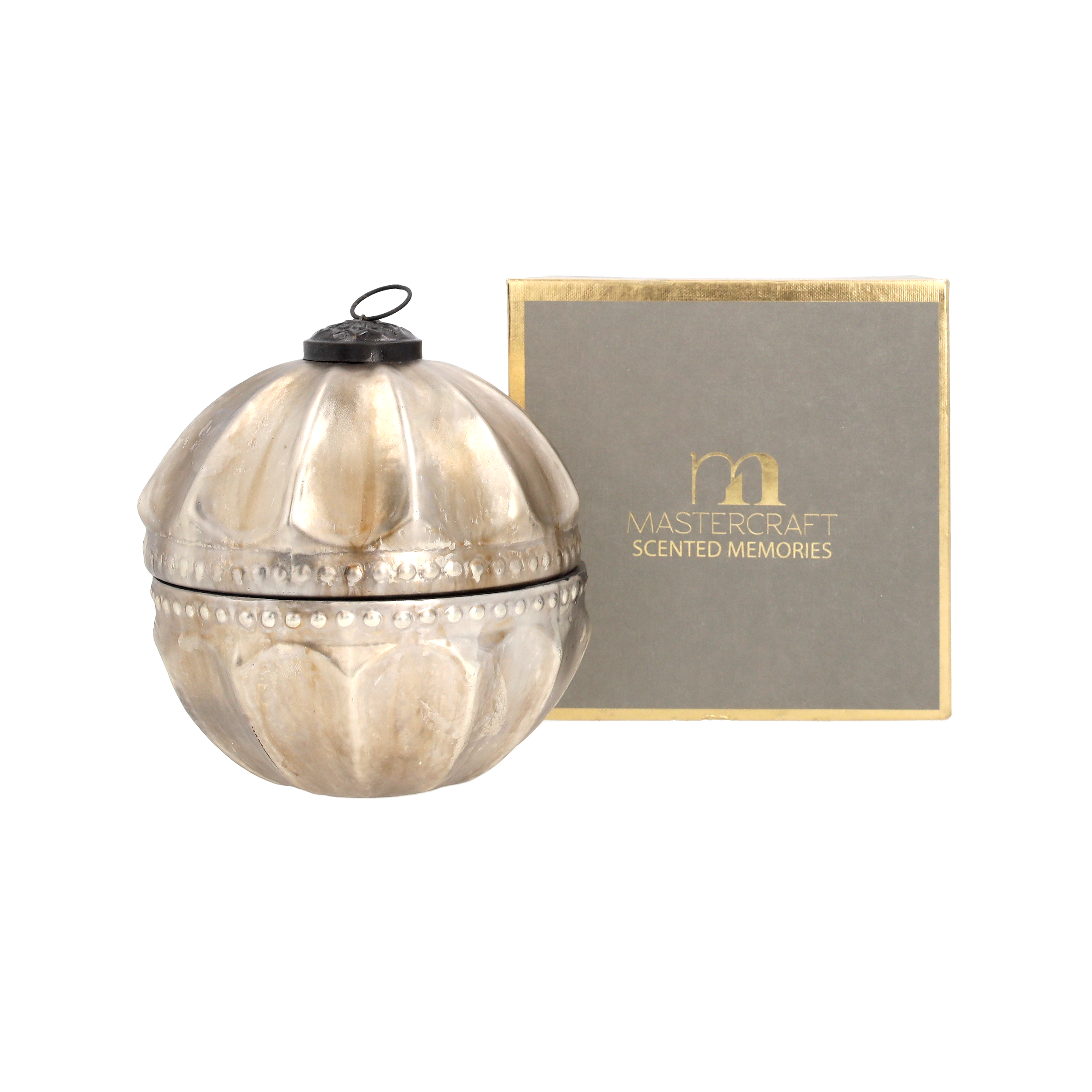 Candela palla argento antik 13x13 cm
