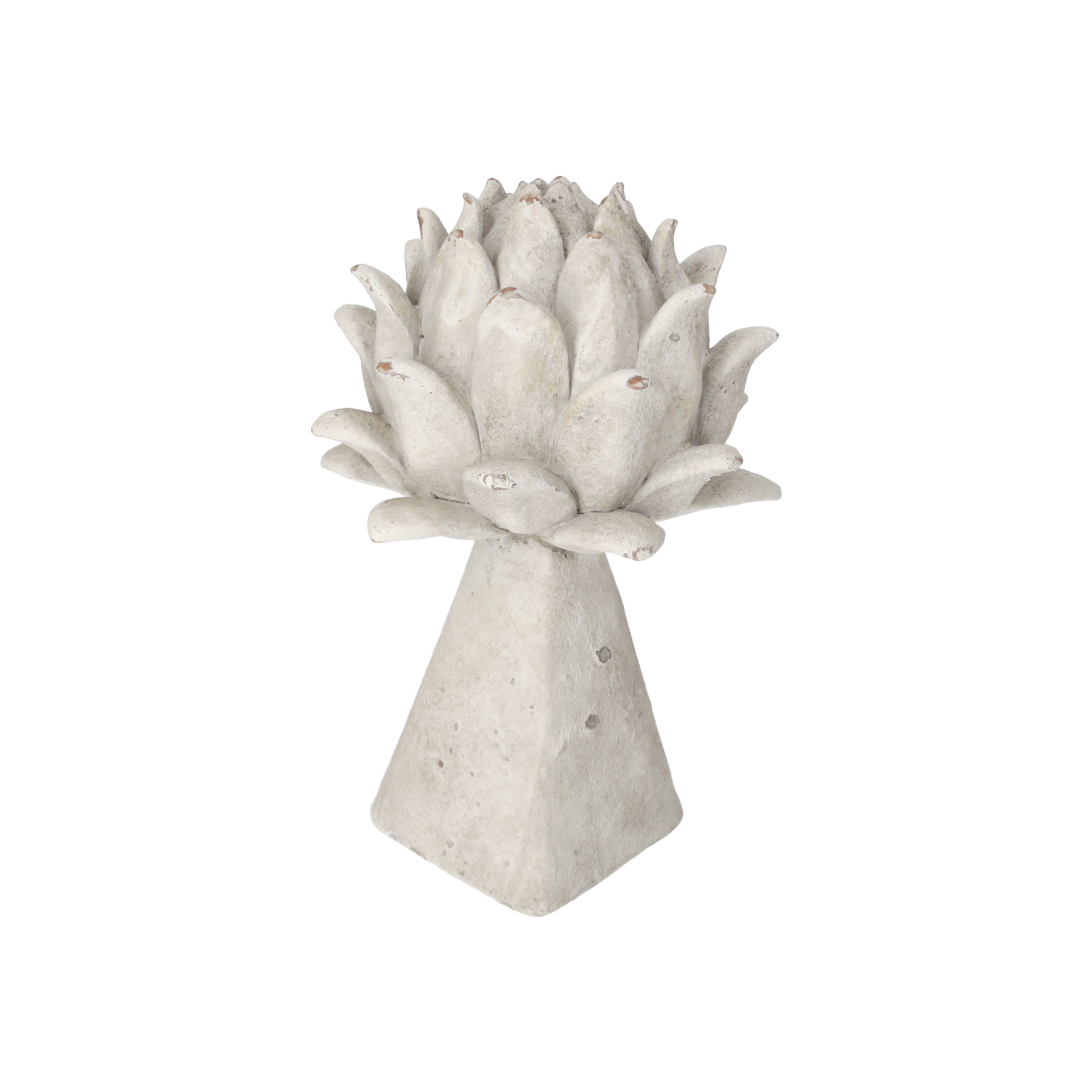 Bocciolo decorativo resina grigio anticato H30x20