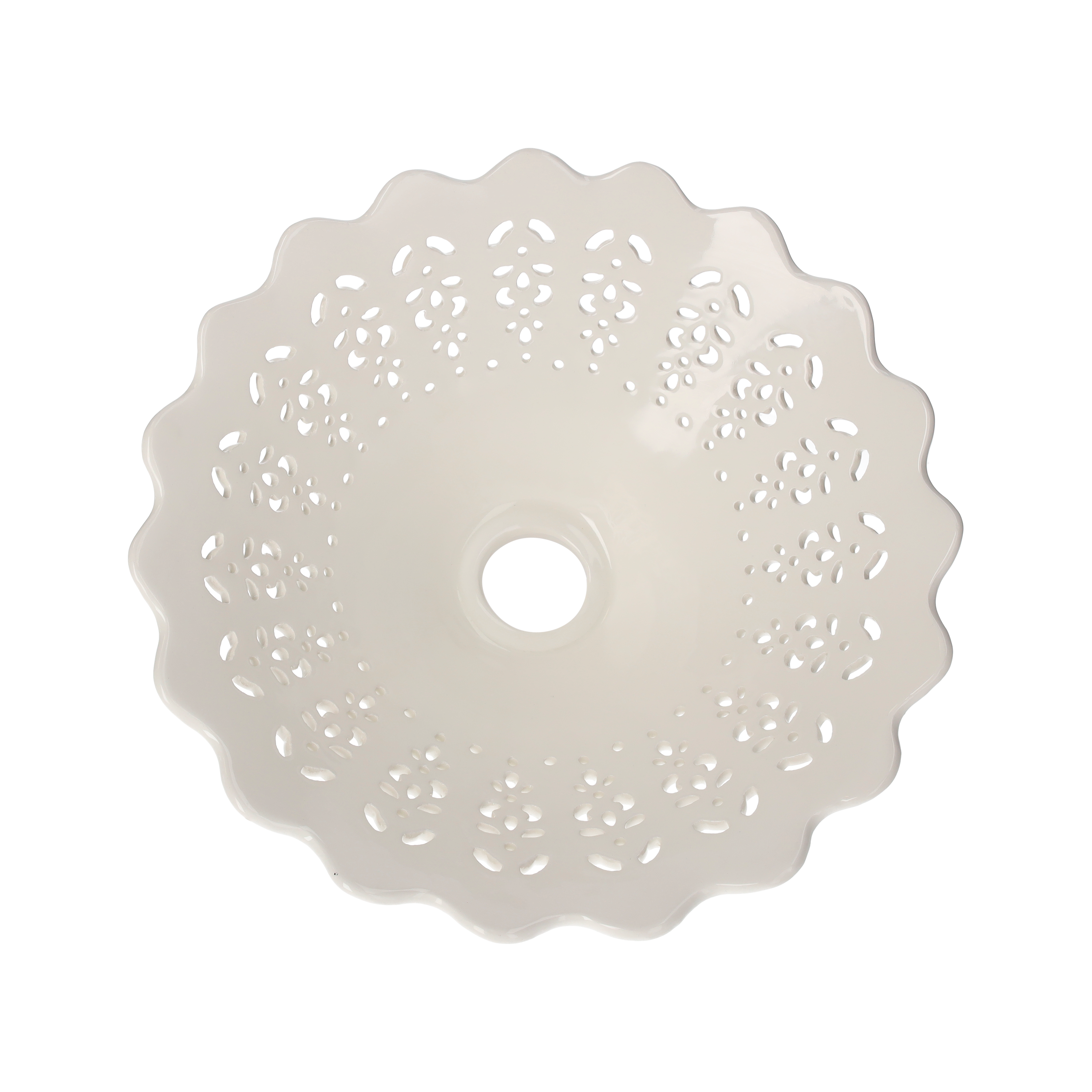 Cono traforato in ceramica d 30 h 12 cm paralume