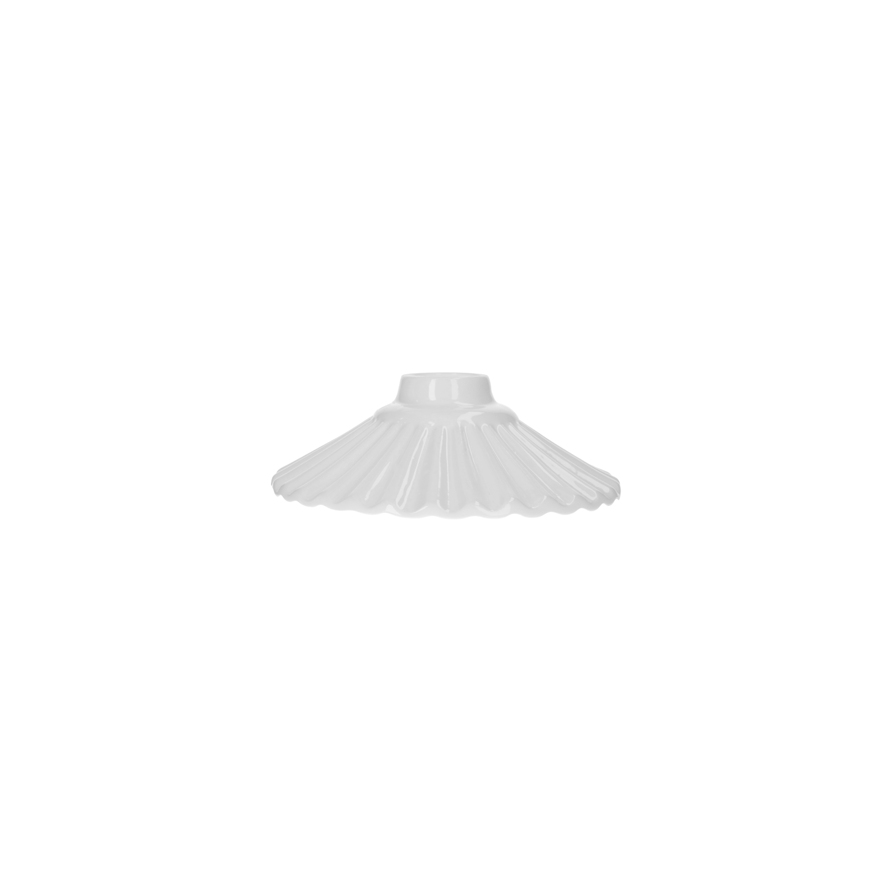 Ricambio paralume in ceramica bianco d 20 h 7 cm