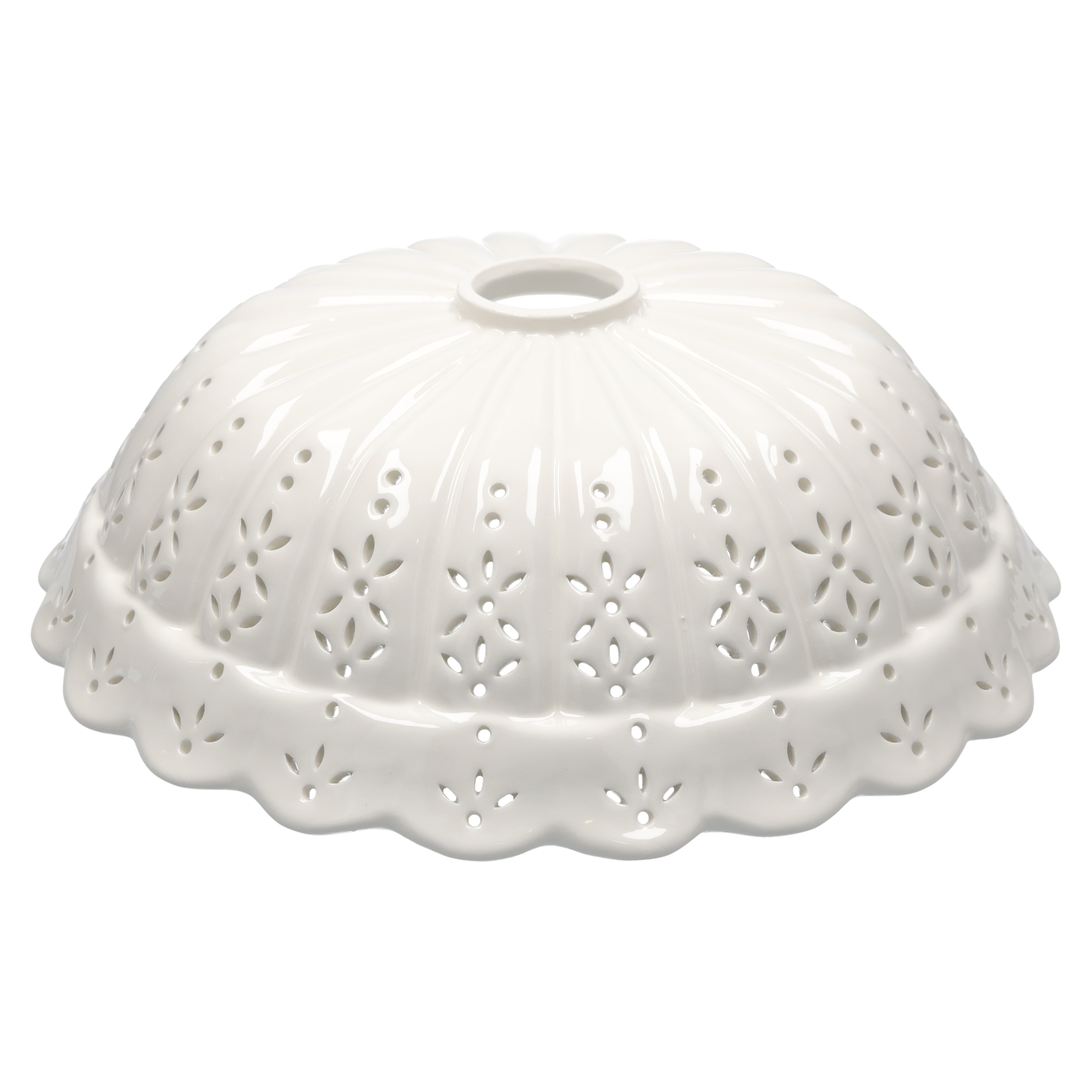 Ricambio paralume smerlato traforo d 32 cm in ceramica