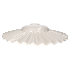 Paralume in ceramica bianca d 39 h 8 cm