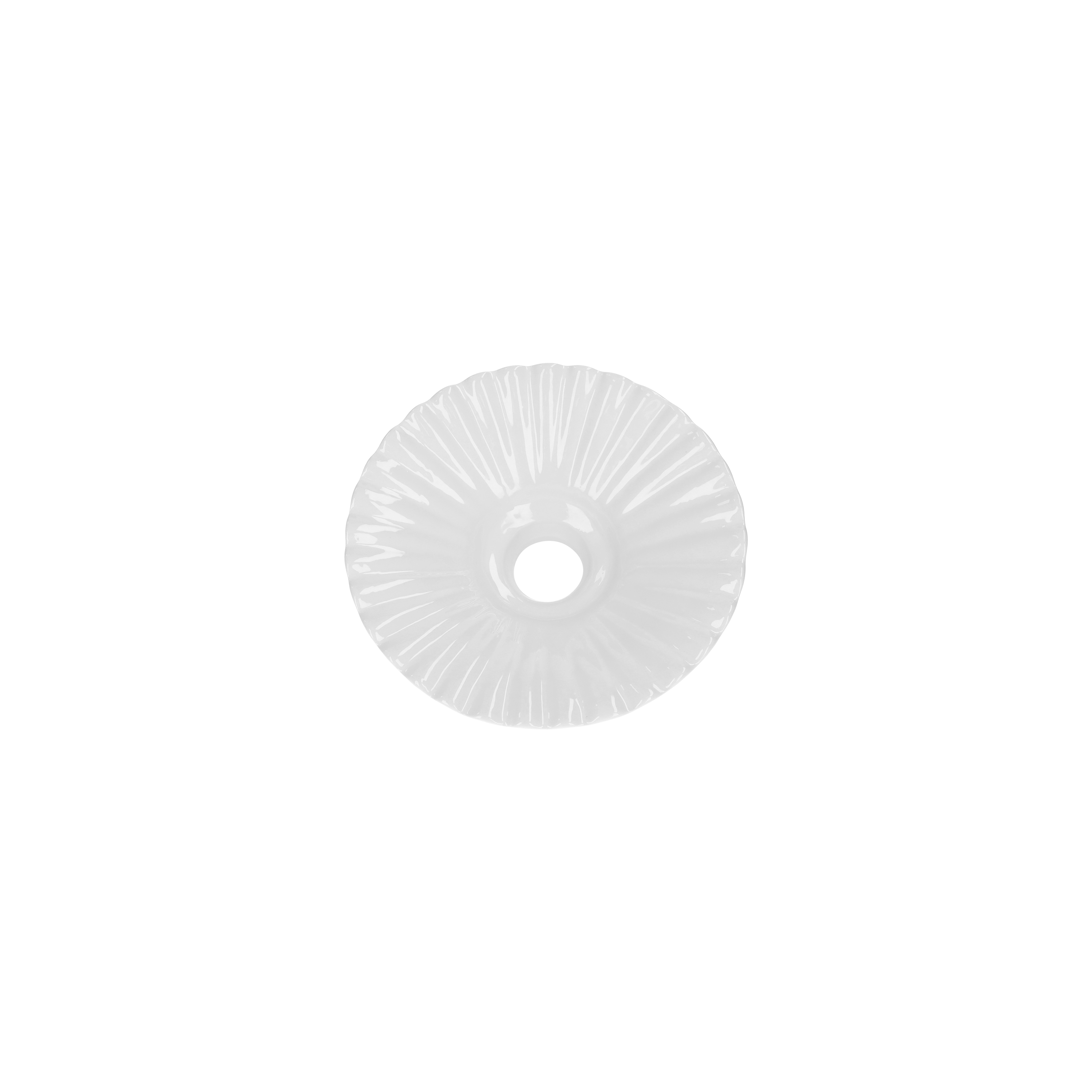 Ricambio paralume in ceramica bianco d 20 h 7 cm
