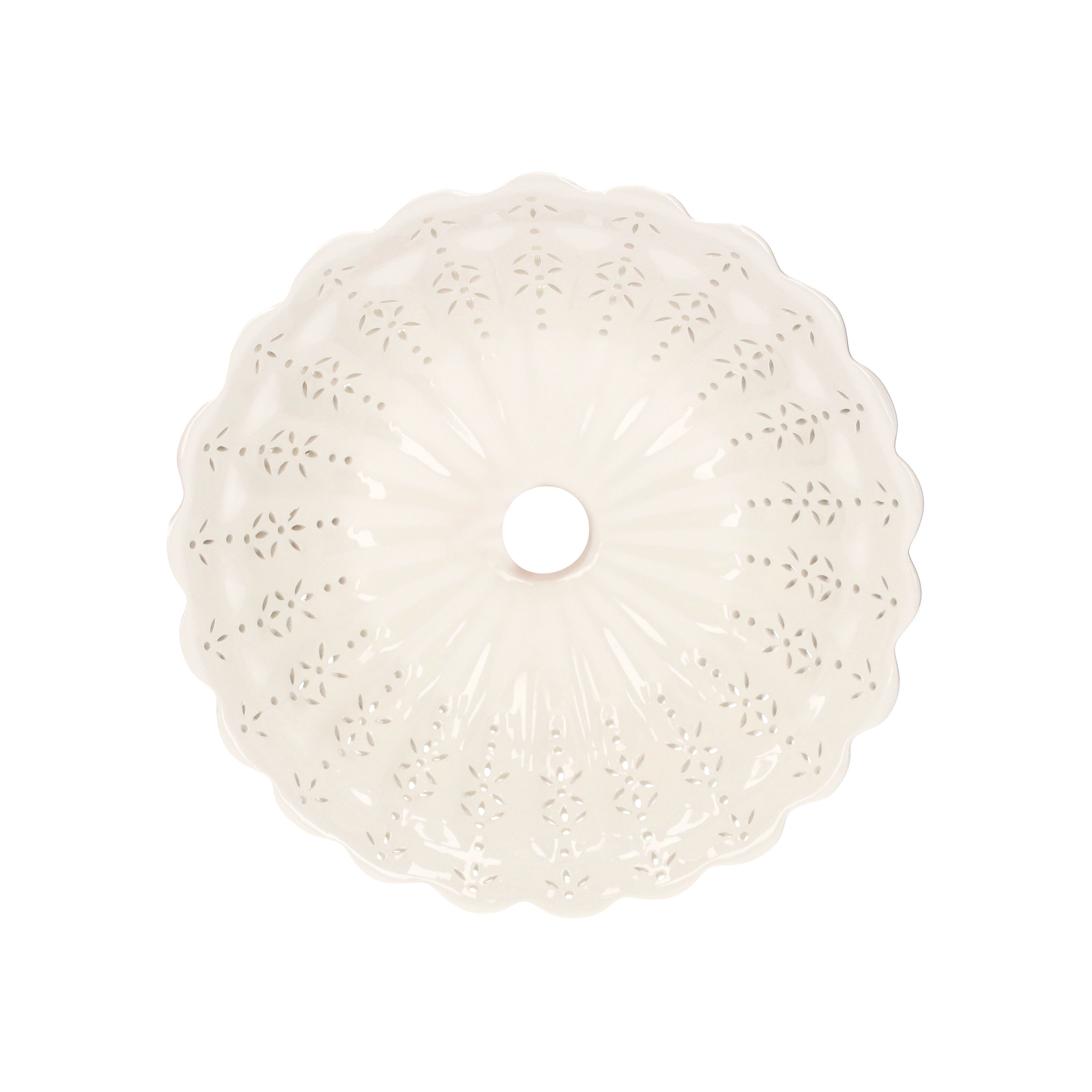 Ricambio paralume smerlato traforo d 32 cm in ceramica