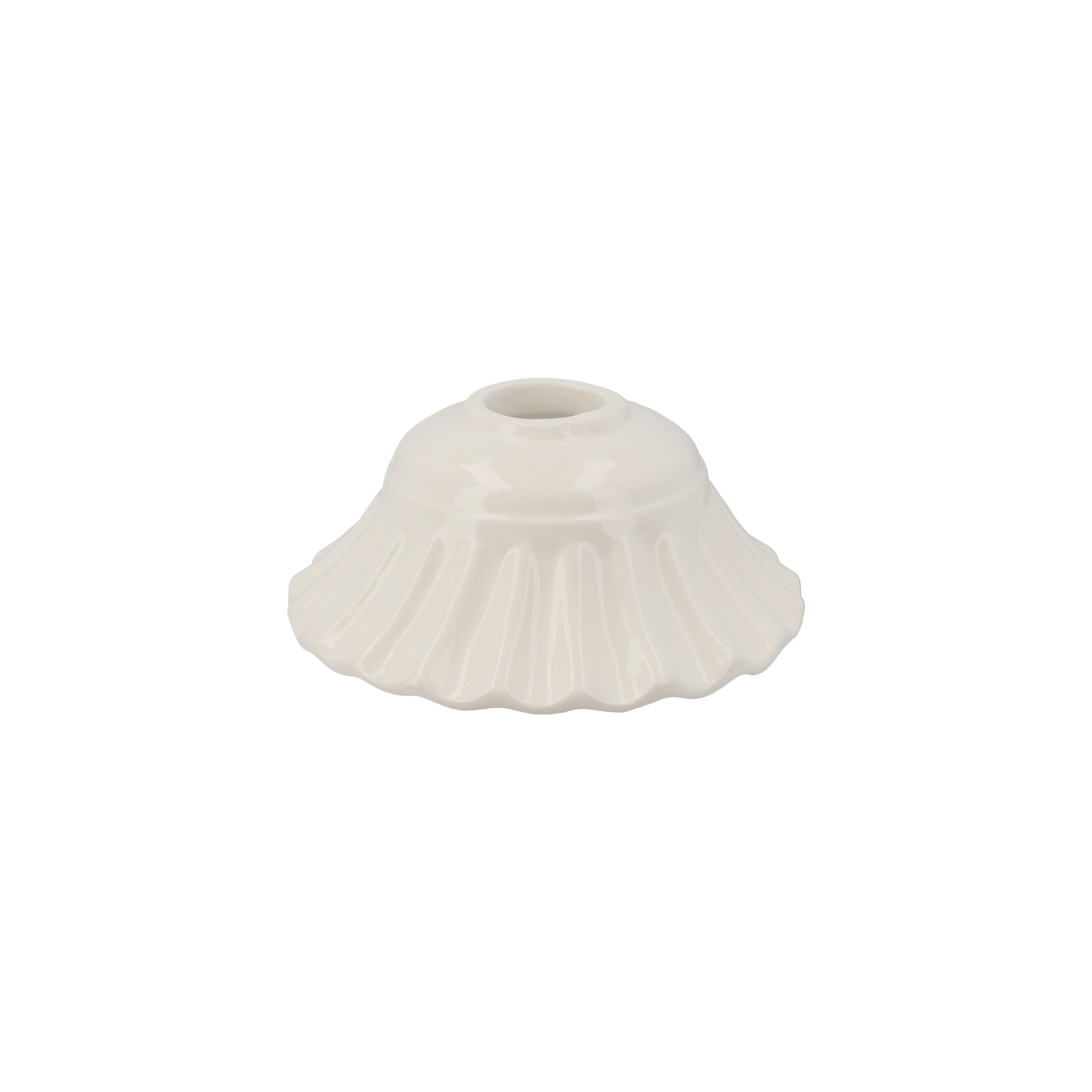 Paralume a coste bianco pc d 13,5 cm
