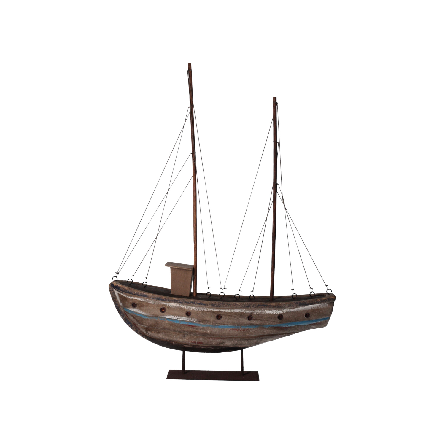 Peschereccio grande in legno 50x67 cm