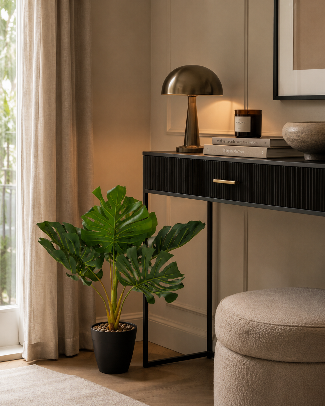 Pianta artificiale monstera vaso 56x46 cm