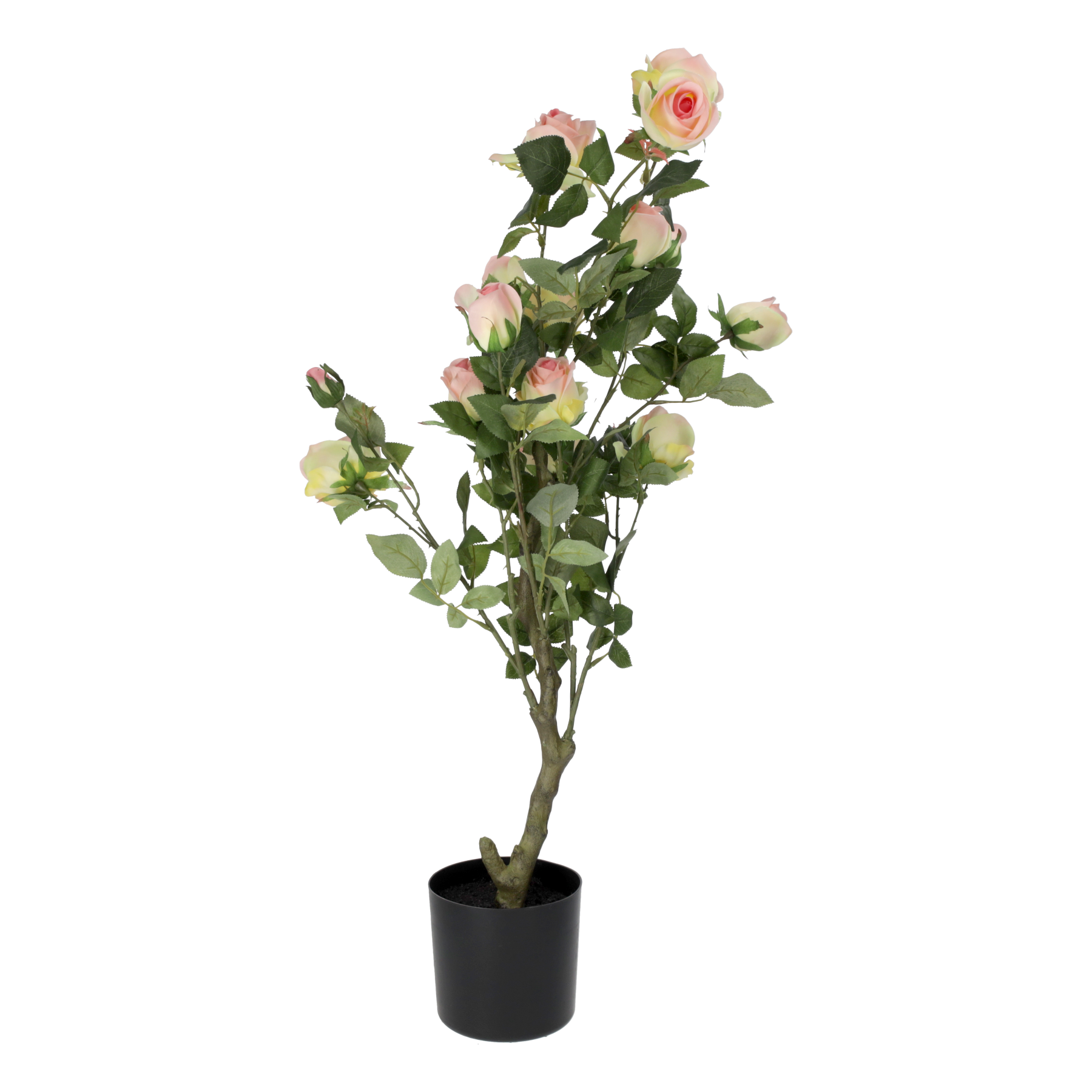 Pianta artificiale rose vaso grande H80 cm