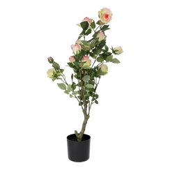 Pianta artificiale rose vaso grande H80 cm