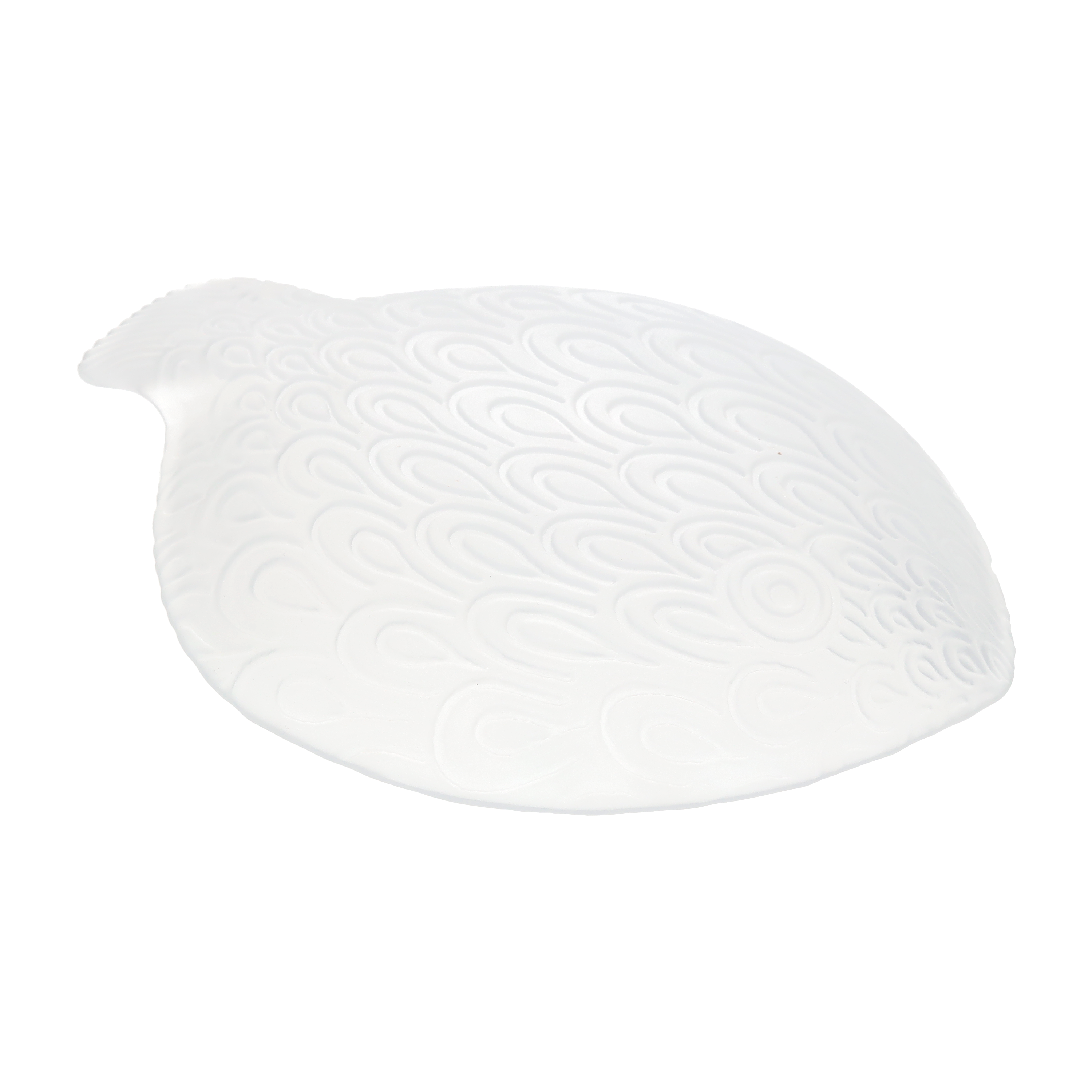Piatto pesce bianco in ceramica 24 x 22 cm