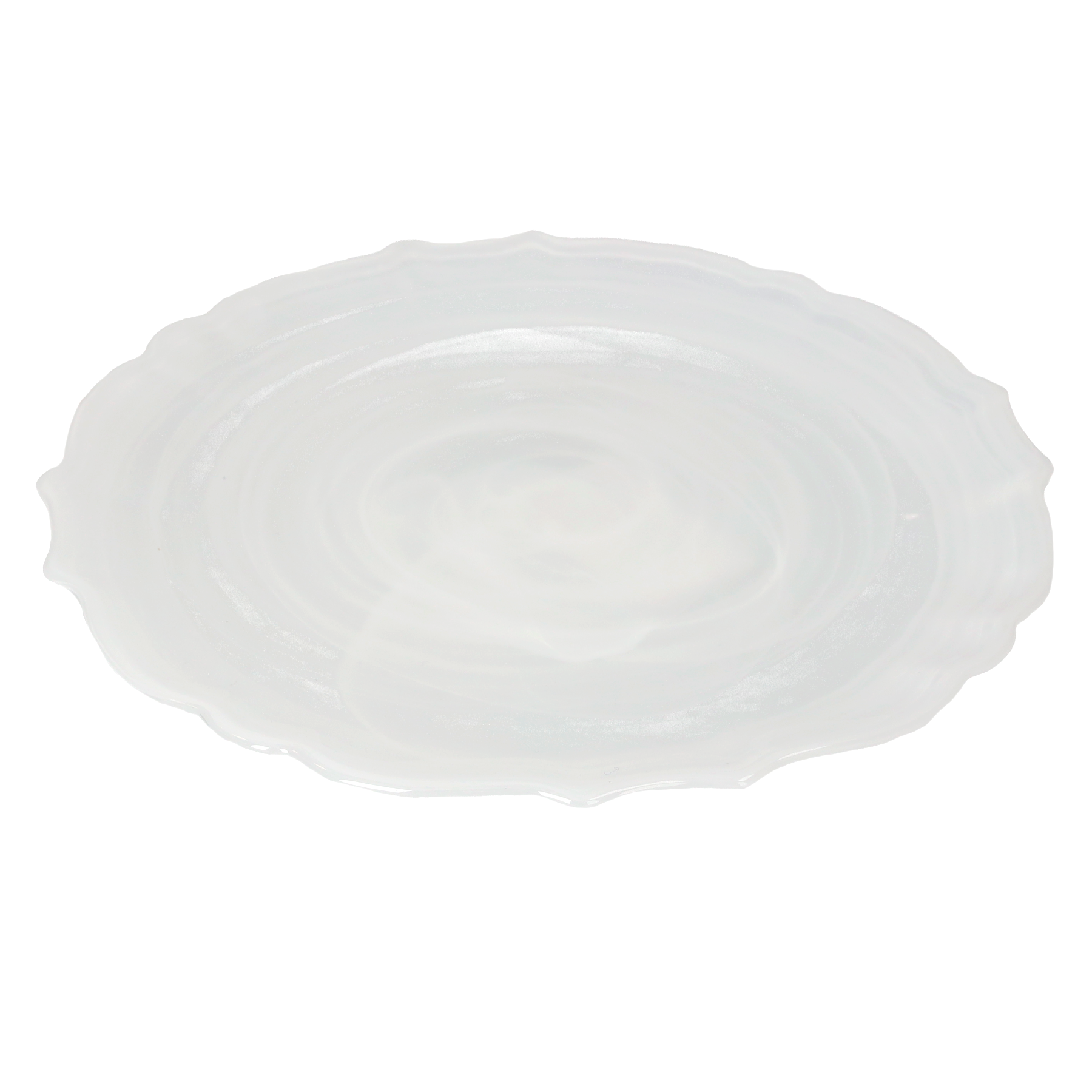 Piatto dinner white in vetro Ø 27 cm