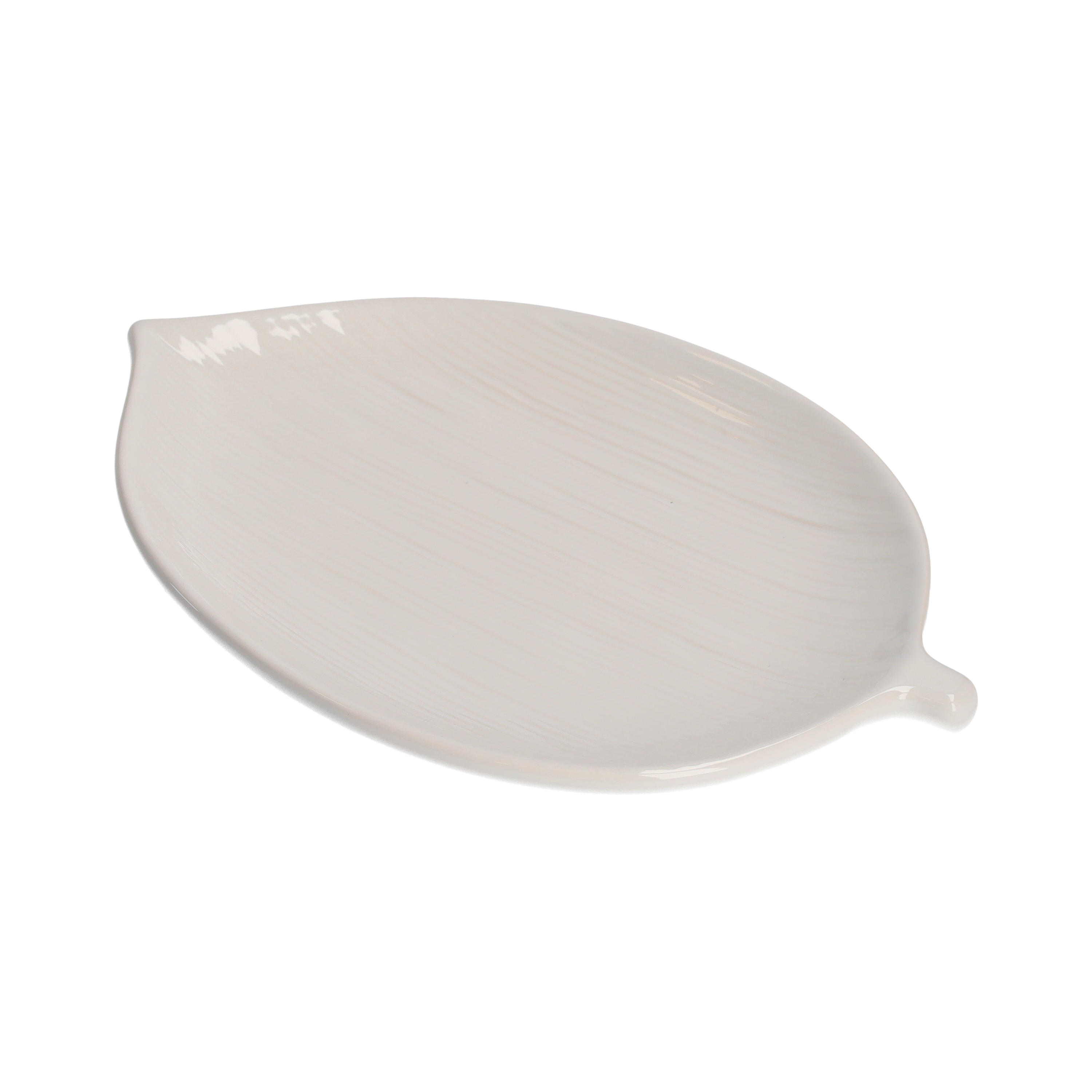 Piatto foglia pc 21x19x3 cm in ceramica