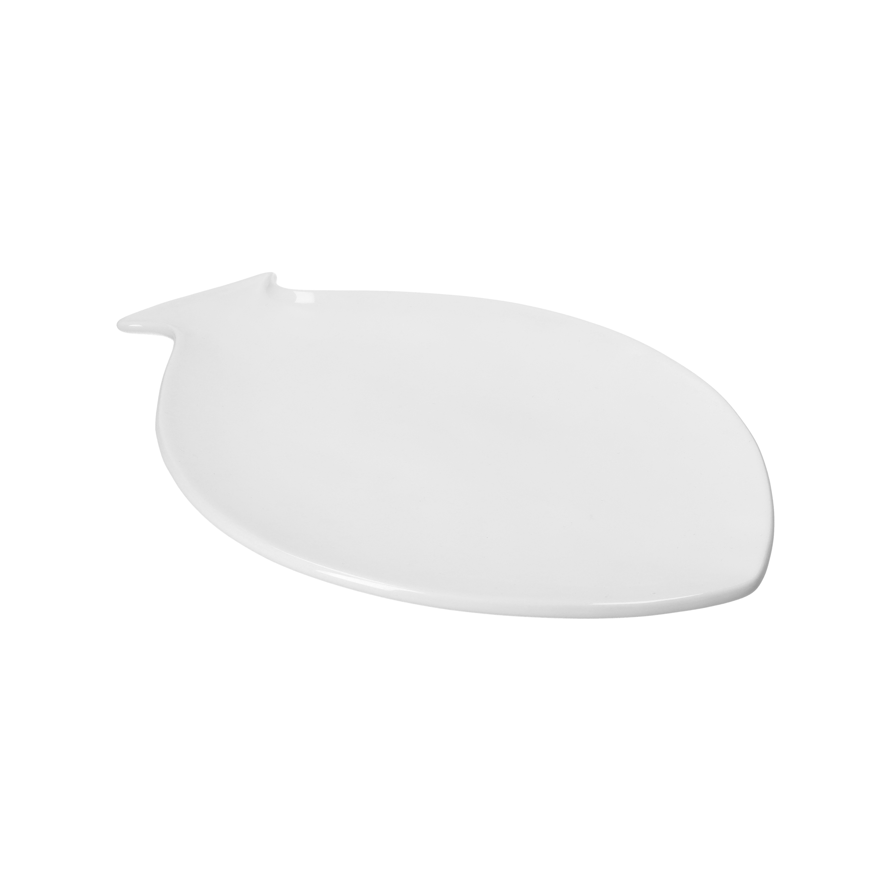 Piatto pesce bianco in ceramica 36x25x3 cm