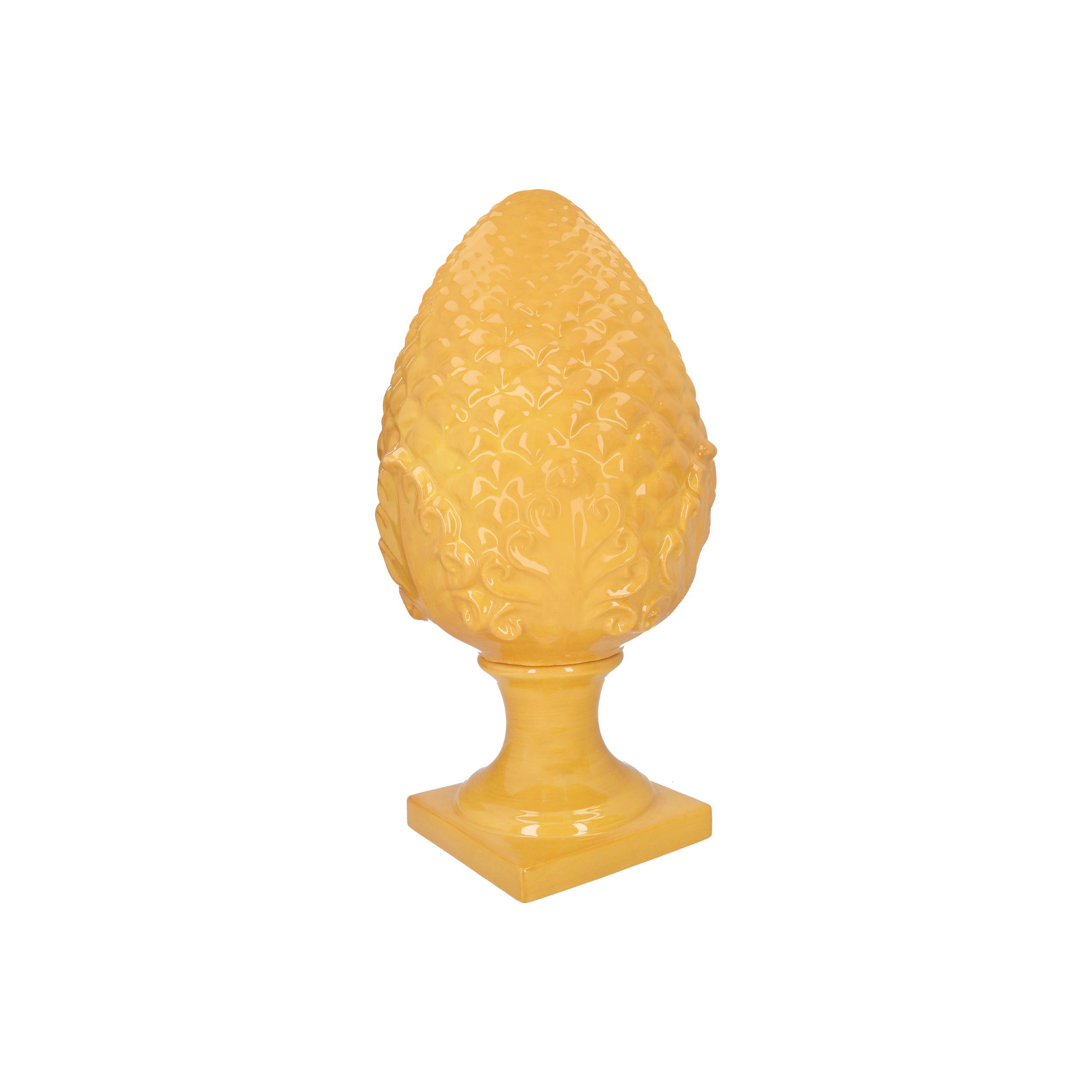 Pigna media gialla in ceramica h 50 x Ø 25 cm