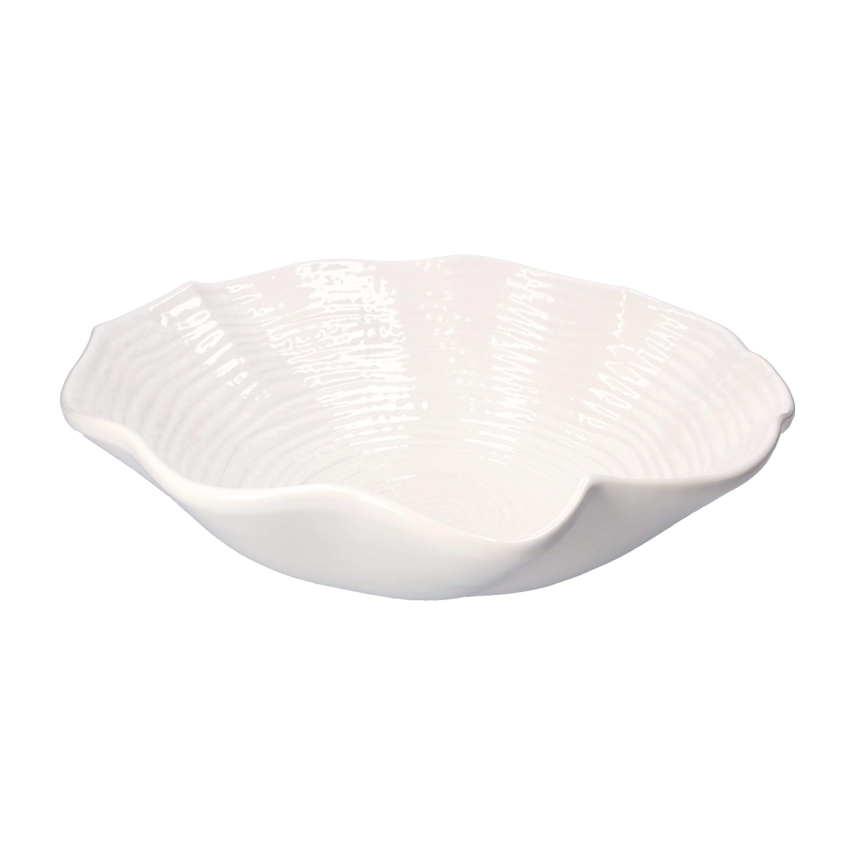 Ciotola in ceramica color bianco, misura grande