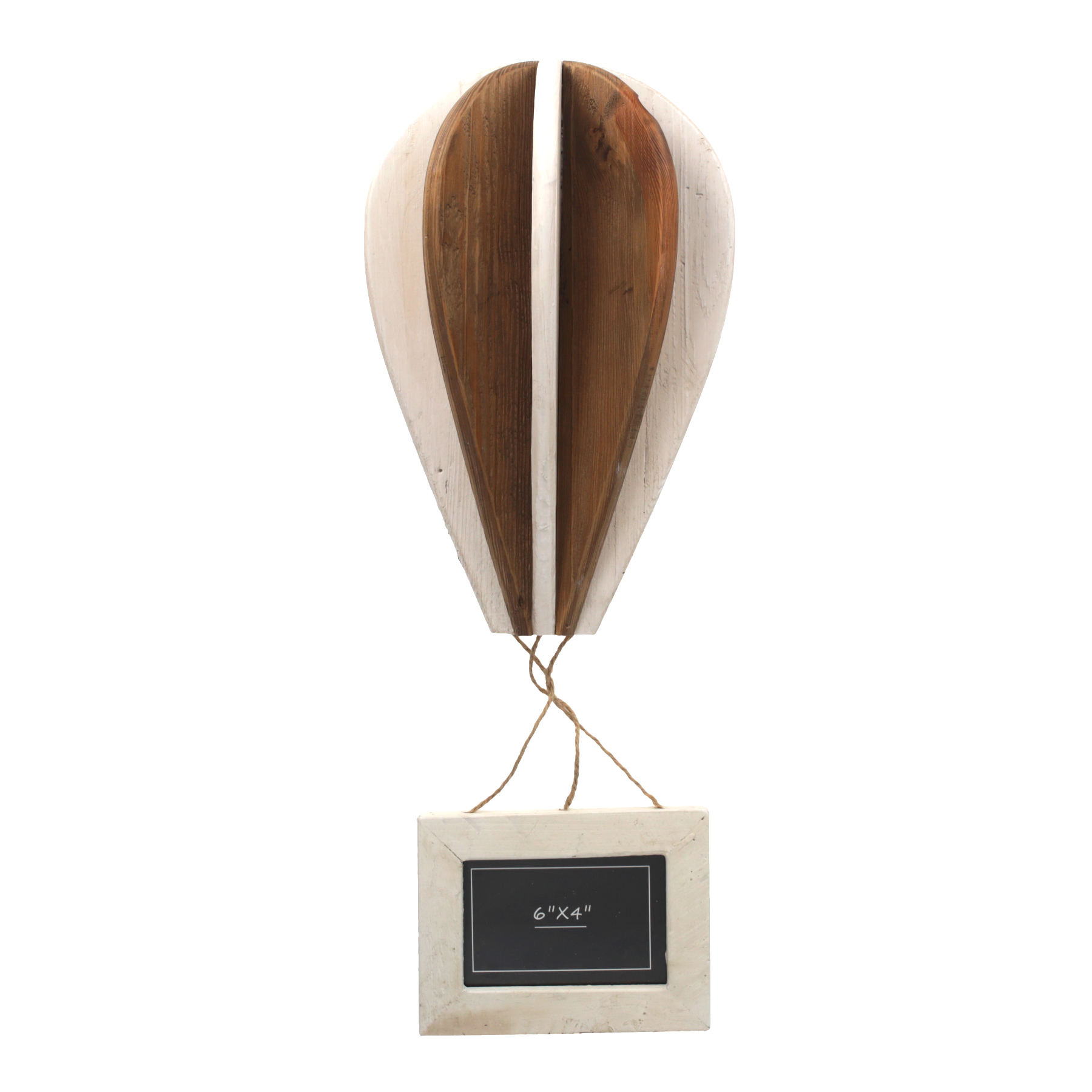 Mongolfiera legno portafoto 25x12x67 cm decorativa
