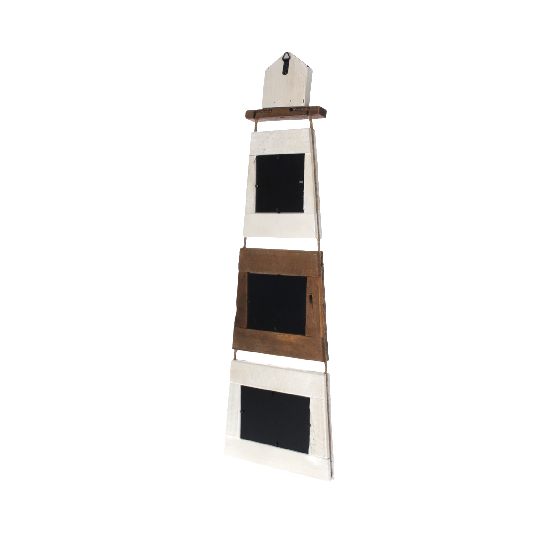 Set 3 portafoto legno faro 23x3x74 cm decorativo
