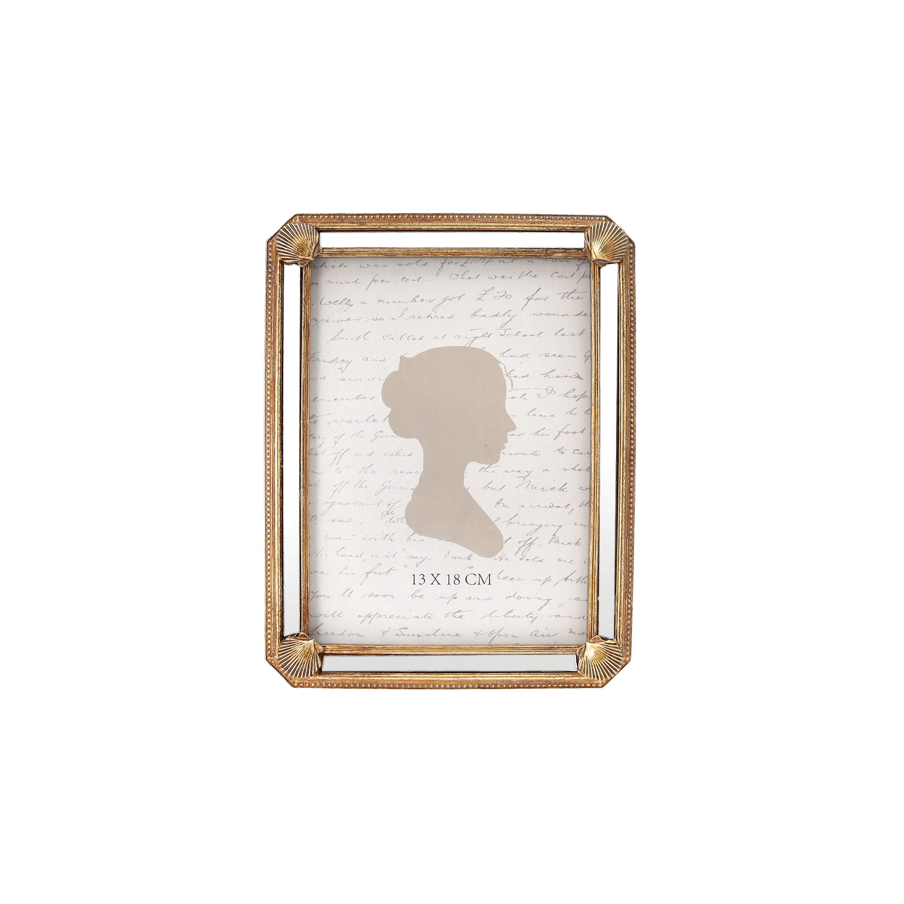 Portafoto resina gold conchiglie 21x16 cm decorativo