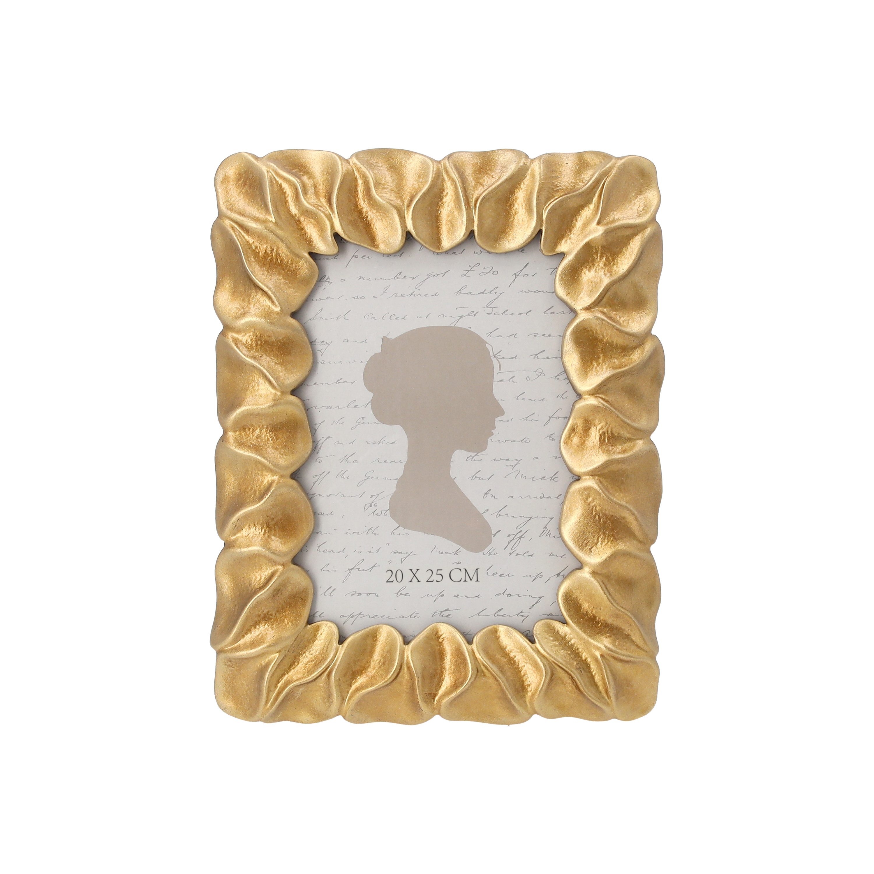 Portafoto resina gold petali 24x19 cm decorativo