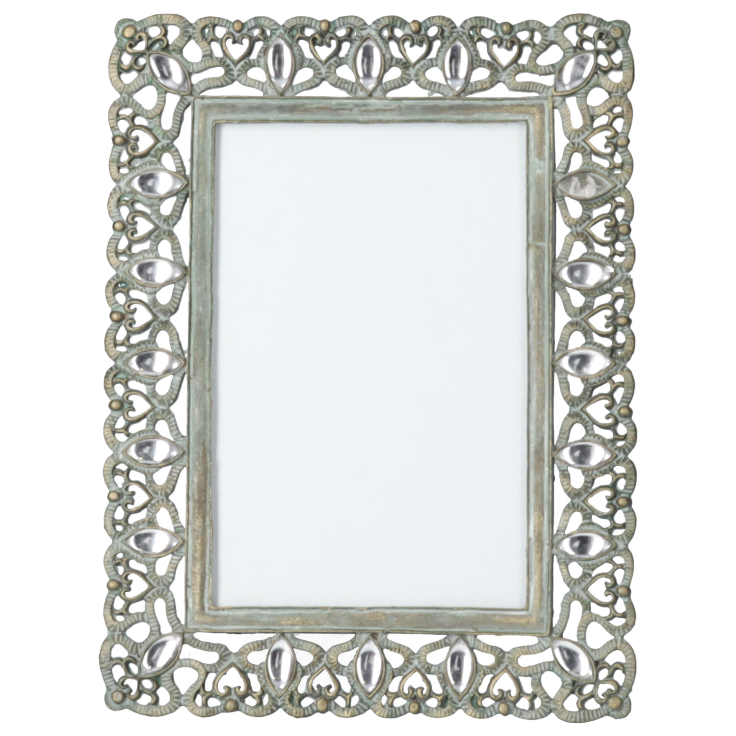 Portafoto metallo gocce 20x15 cm decorativo