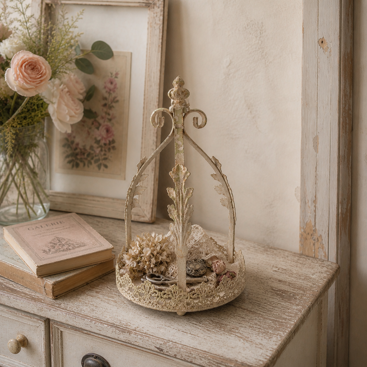 Corona ferro shabby chic 27x46 cm
