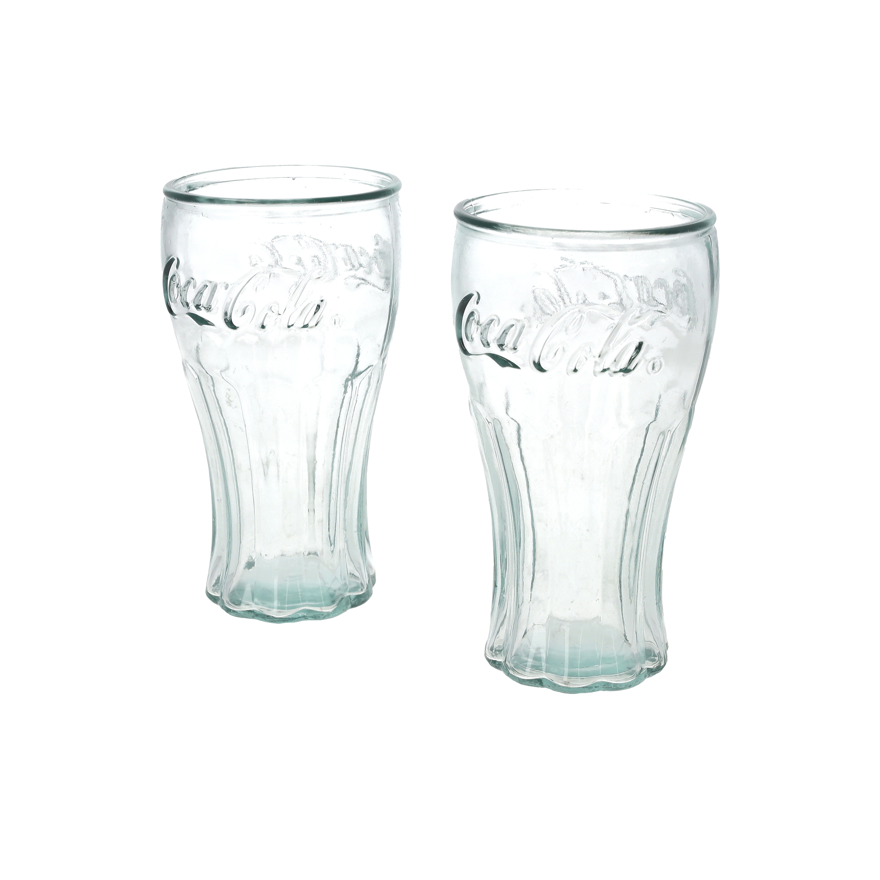 Set bicchieri “Coca Cola” h 16 d 9 cm in vetro riciclato