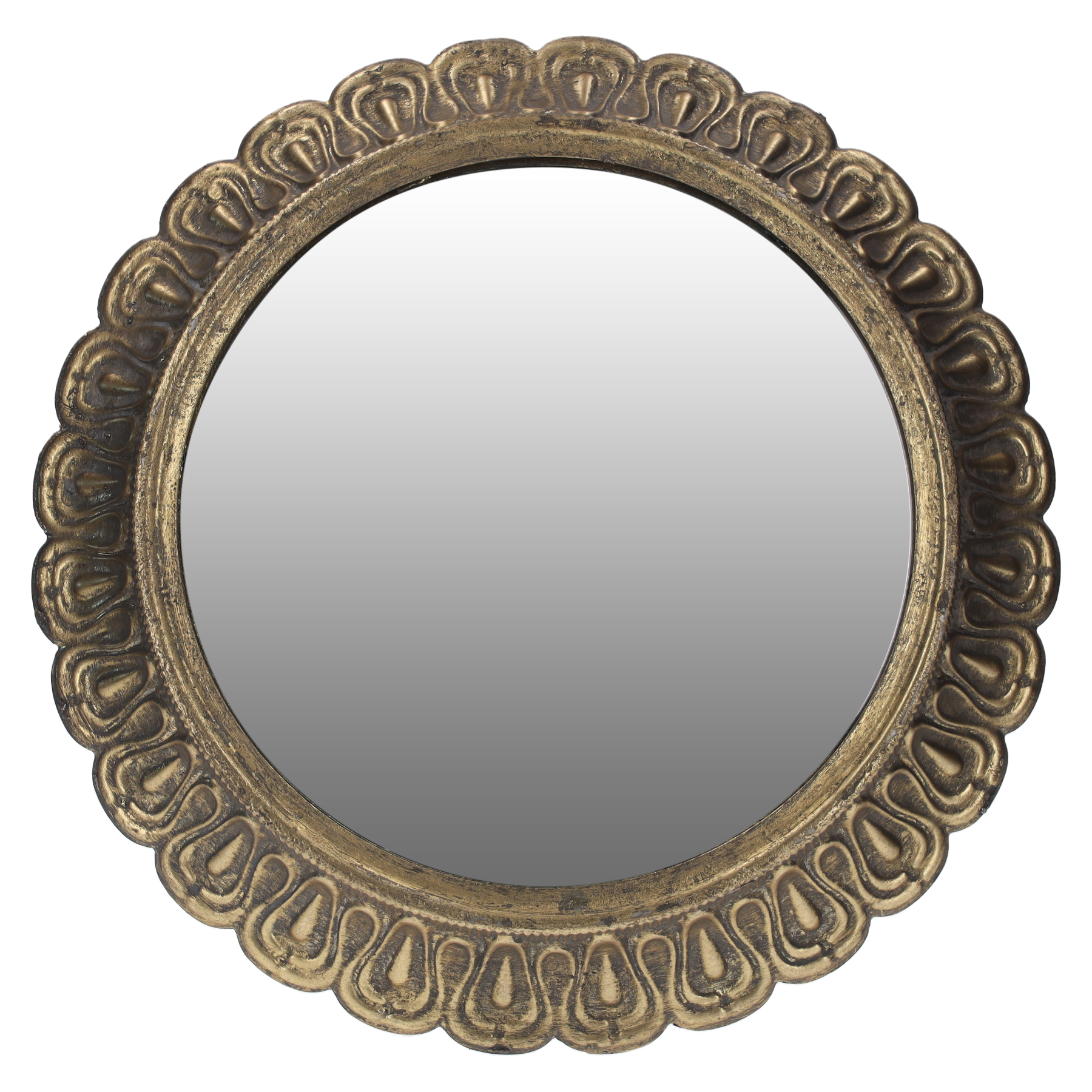 Specchio decorativo rotondo in ottone finitura elegante