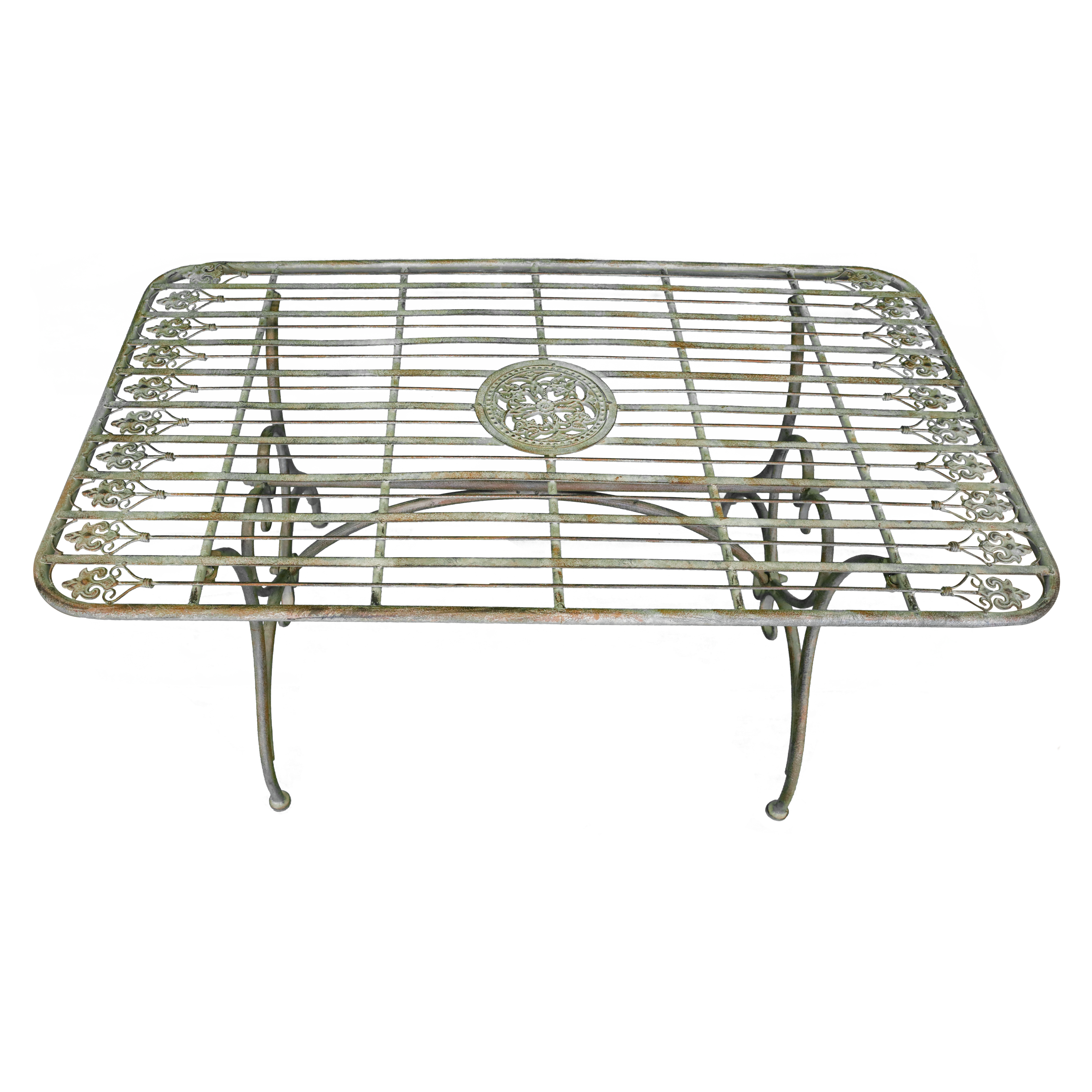 Tavolo Fumo Verde Inglese in ferro 106x60xH56 cm –  per Giardino e Outdoor