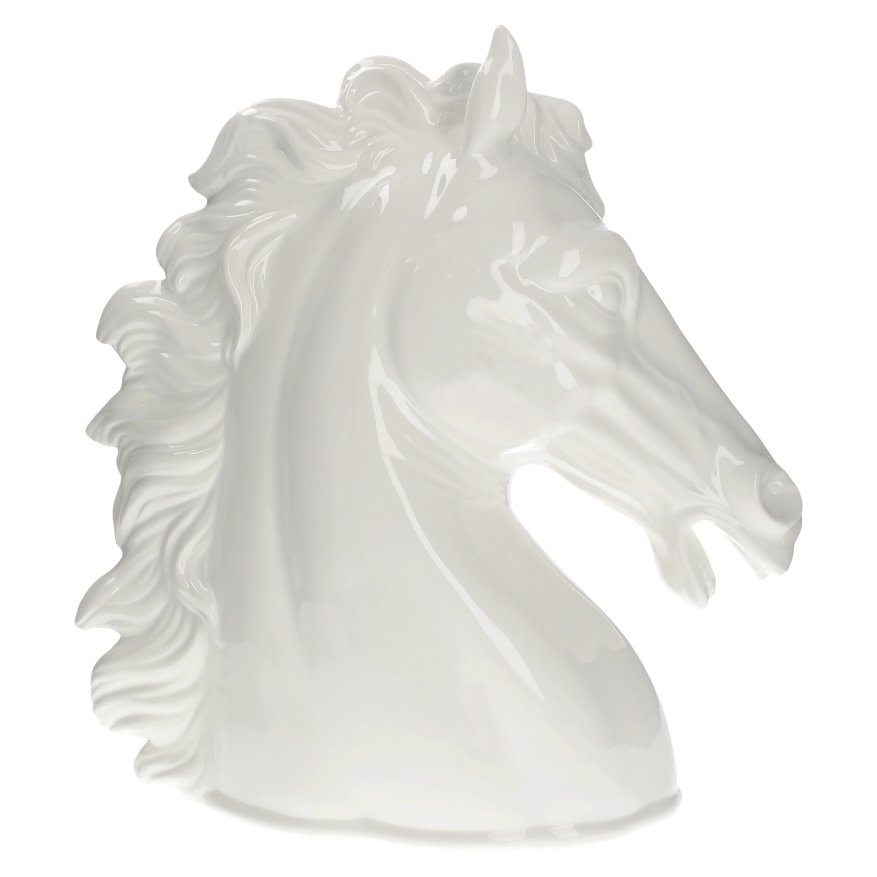 Testa cavallo bianca Made in Italy h 50 x 47 x 20 cm