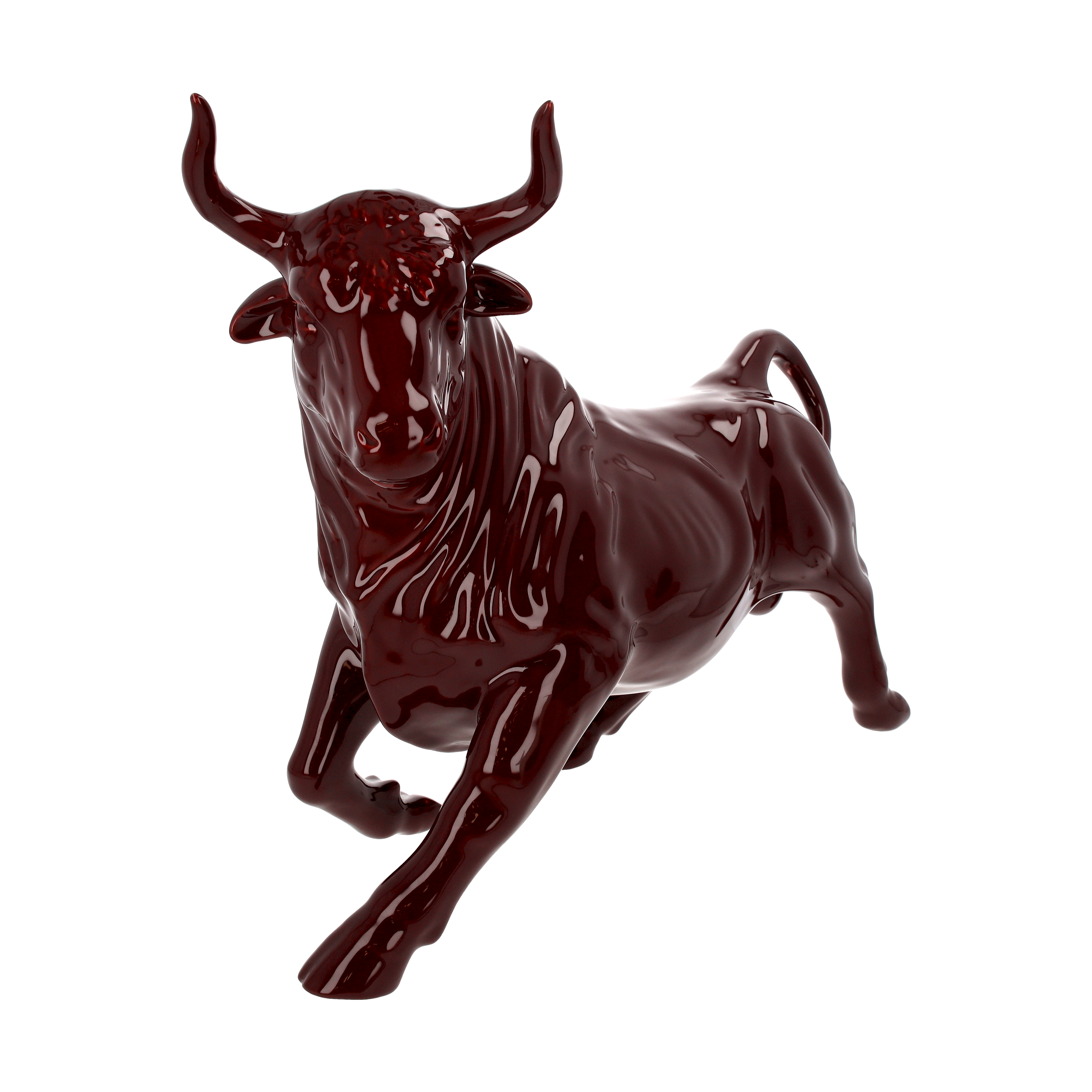 Toro rosso in ceramica Made in Italy 58 x 16 x 41 h cm