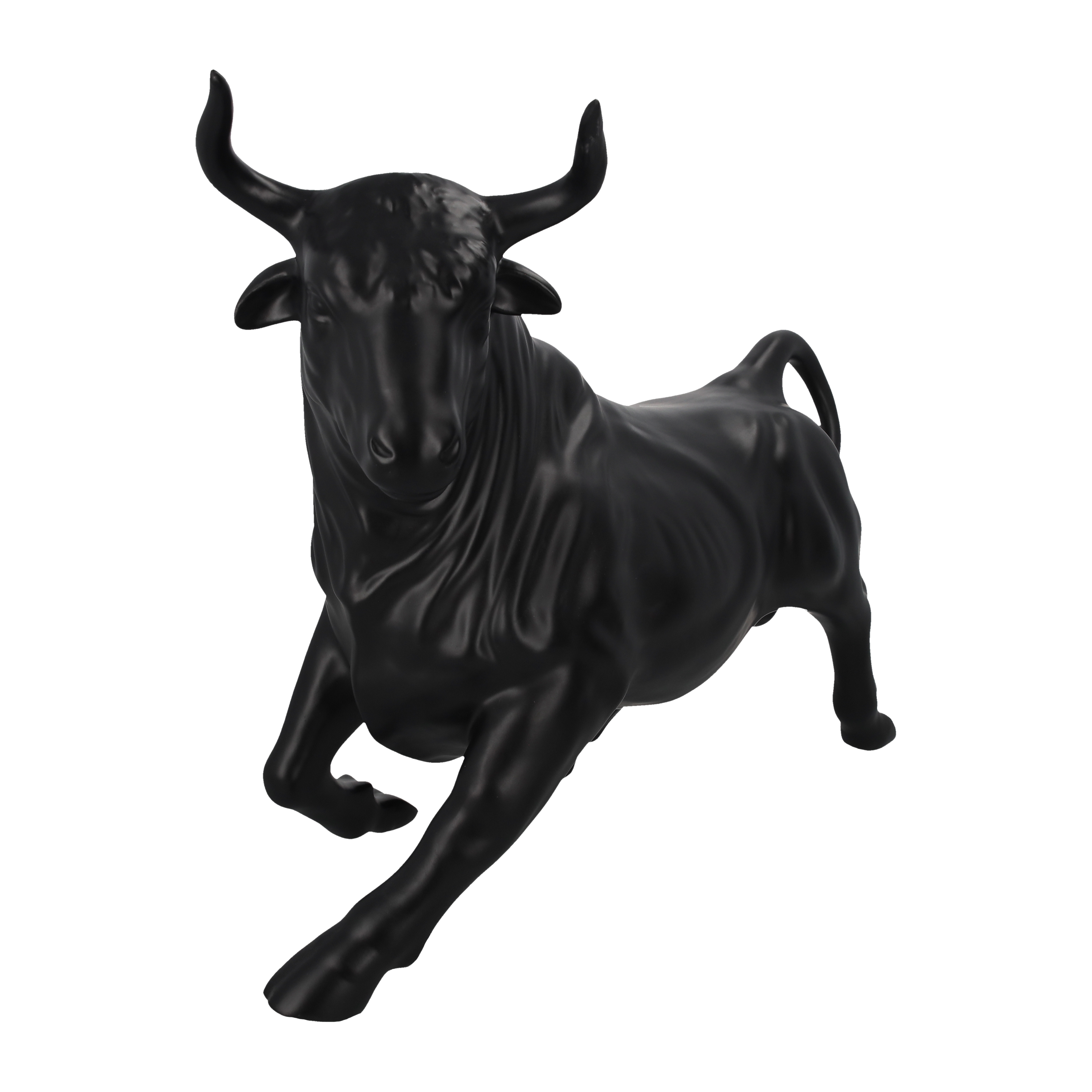 Toro nero opaco in ceramica Made in Italy 58 x 16 x 41 h cm