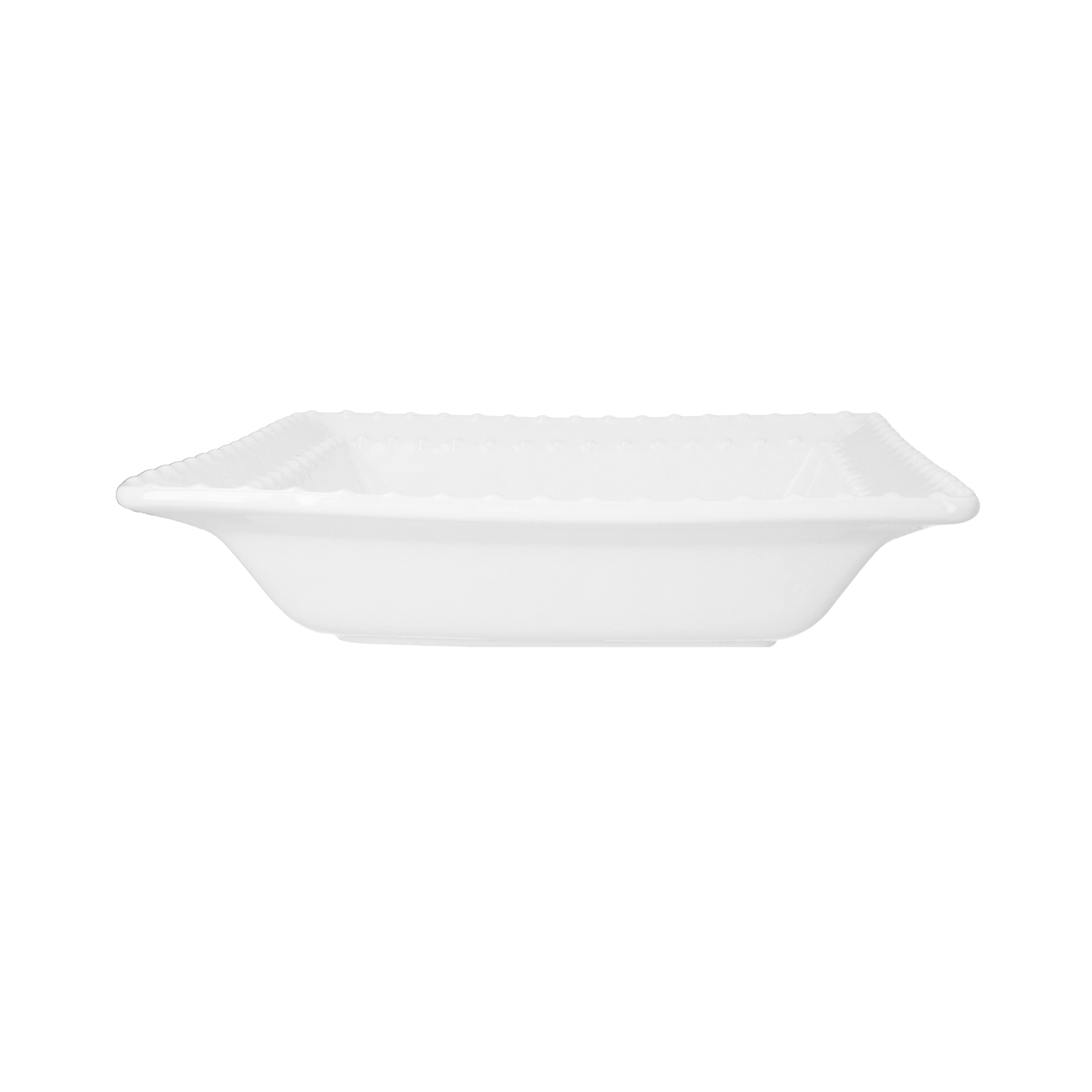 Vasca quadrata in ceramica bianca diametro cm 29