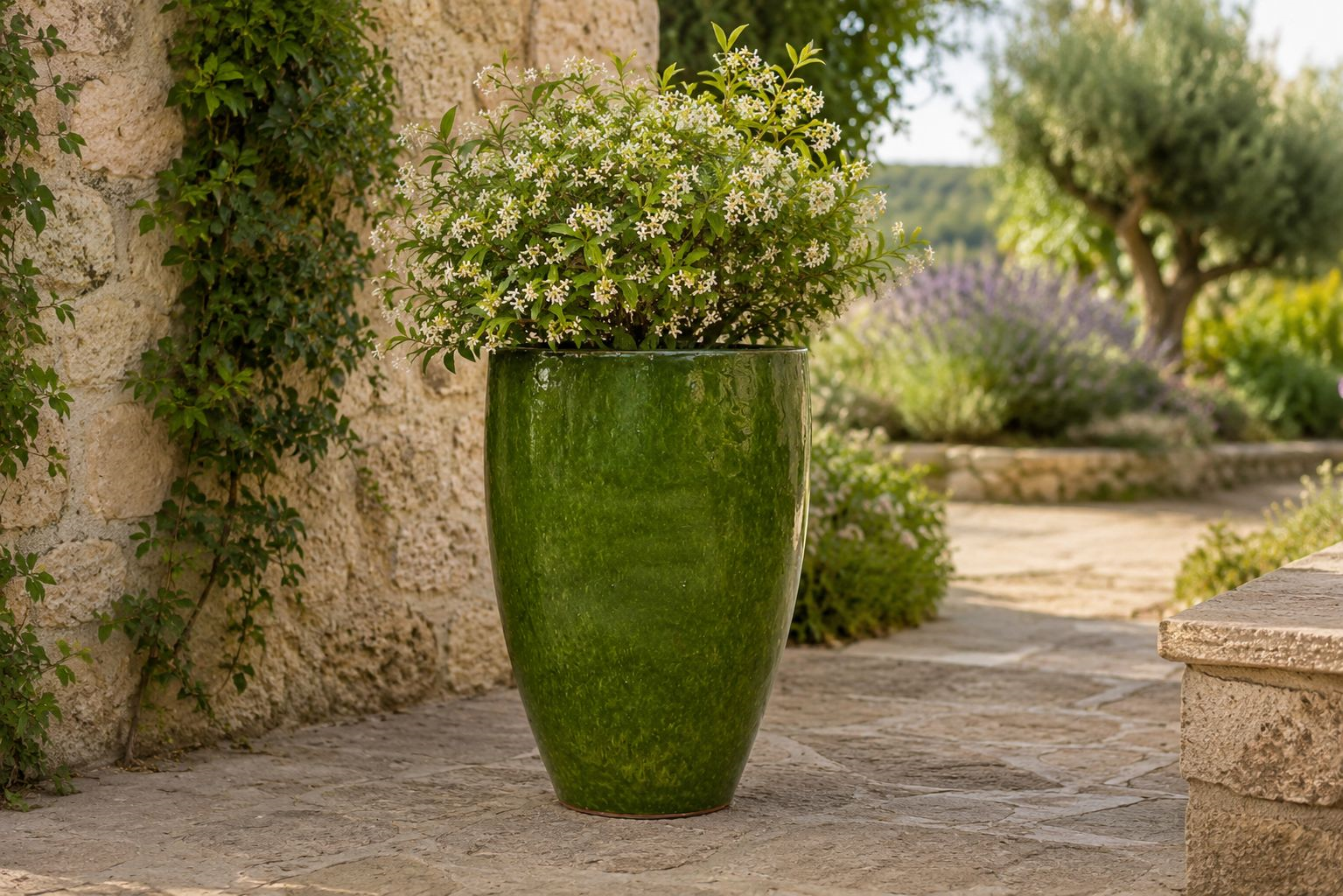 Vaso Terracotta Verde Grande D.56 H.105