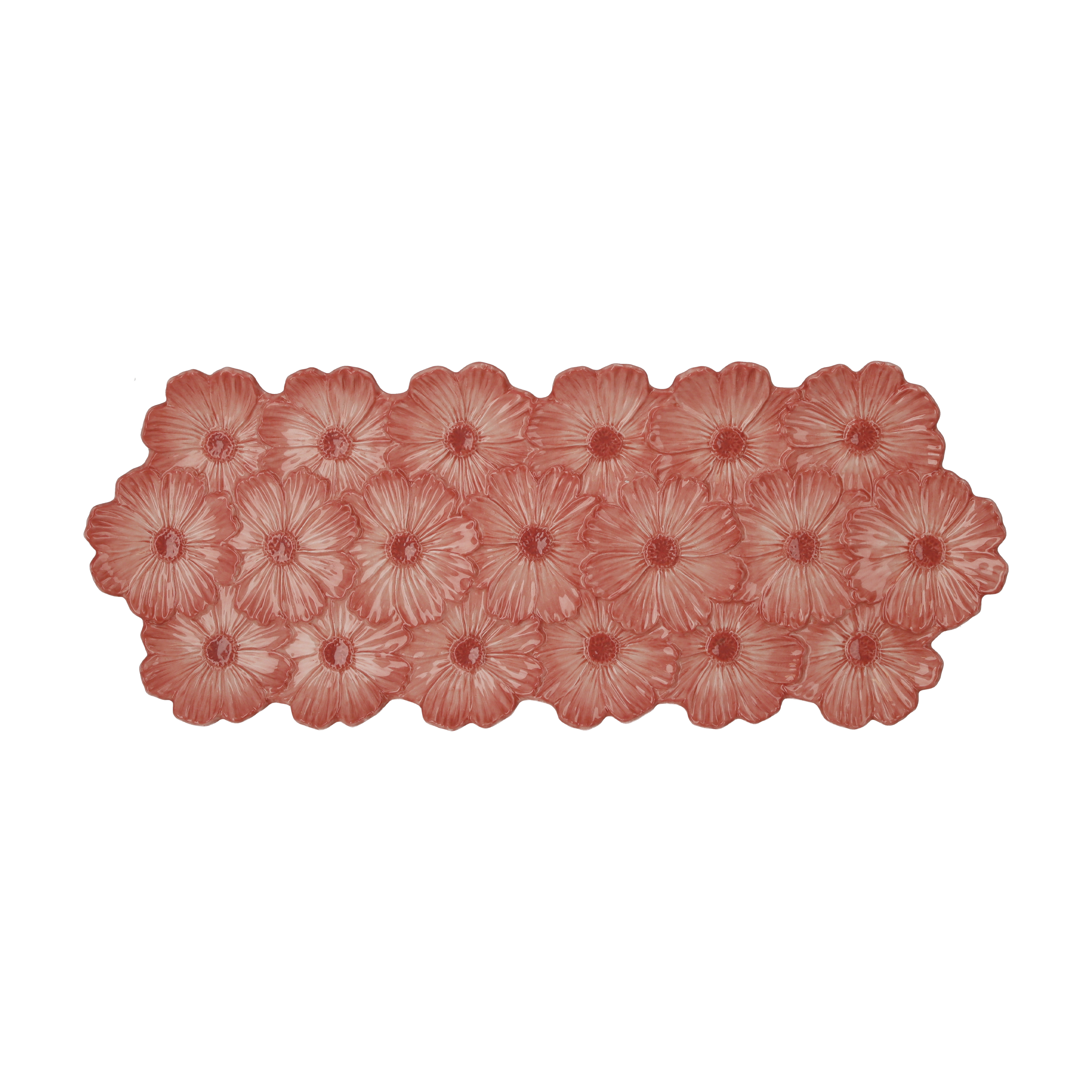 Vassoio gerbere rosa  h 2x38x15 cm