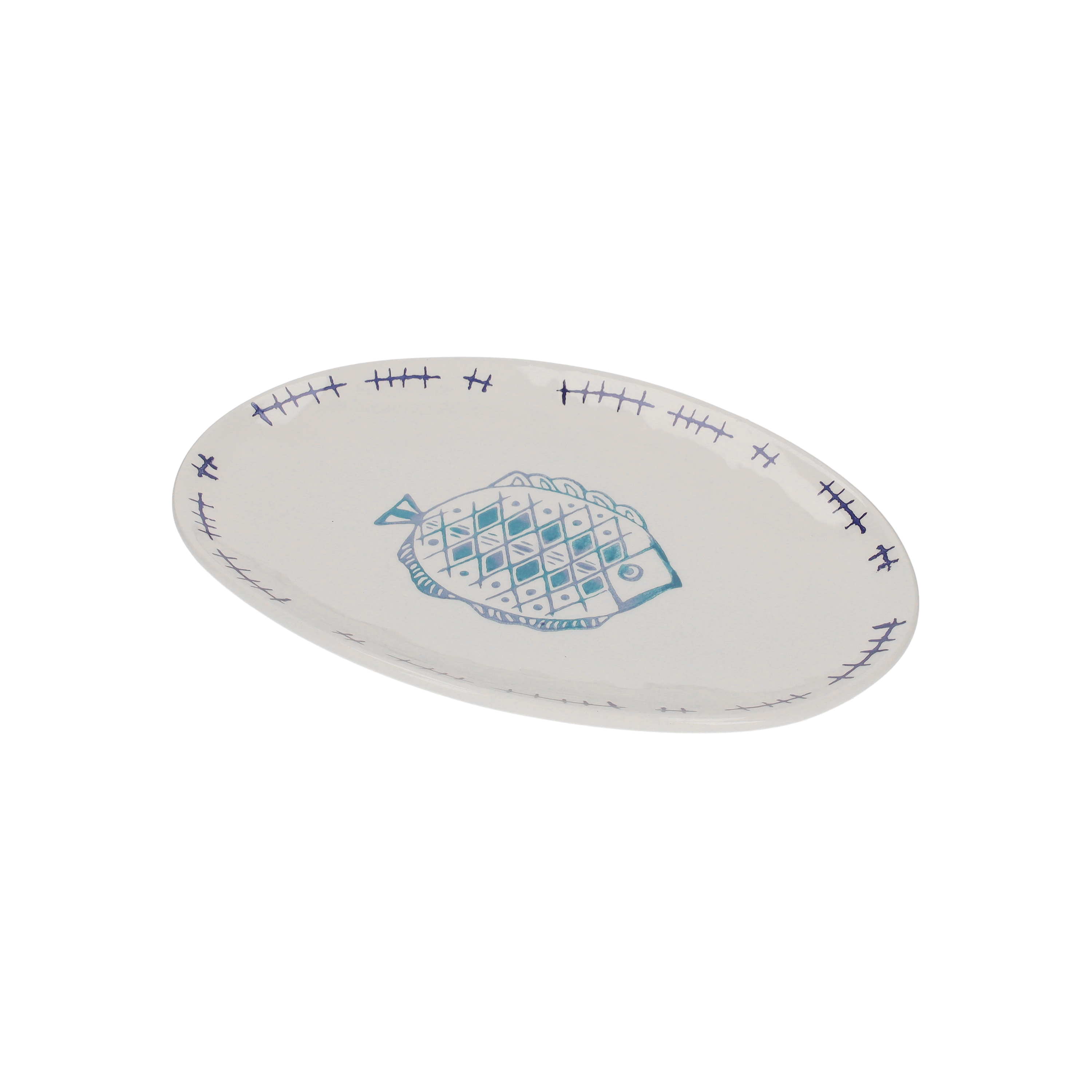Vassoio ovale rombo pc h.3x29x21 cm