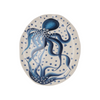 Vassoio Ovale Grande in Ceramica Italiana con Decorazione Polipo – Design Mare