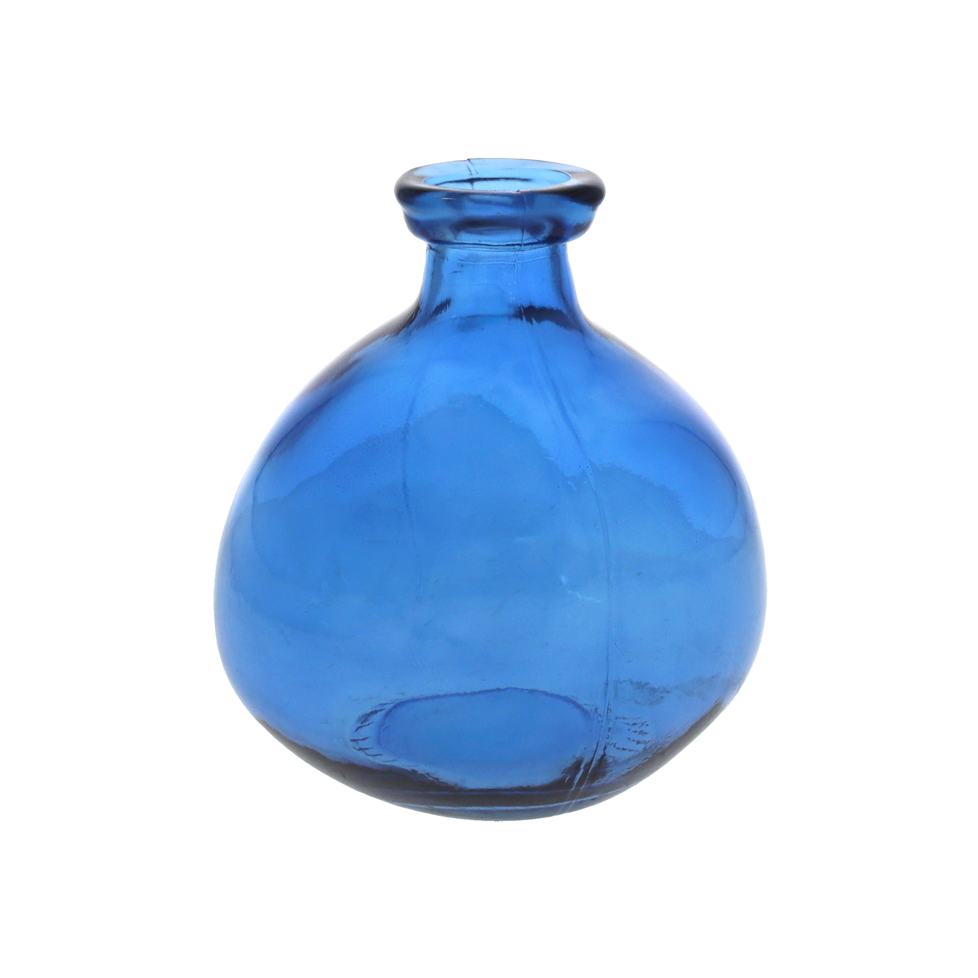 Boccia in vetro blu h 18 d 16 cm