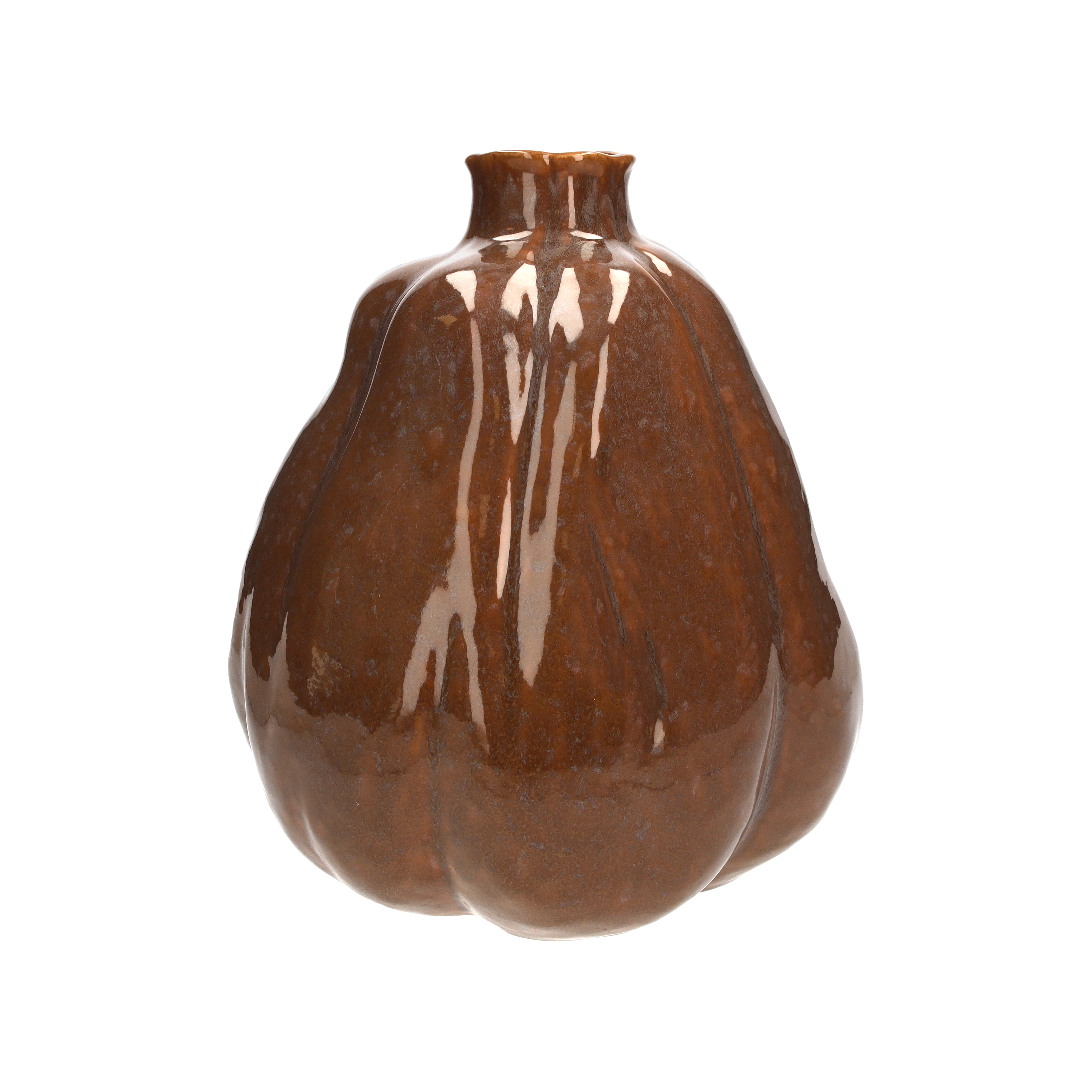 Vaso baccello marrone in ceramica d 25 h 28 cm