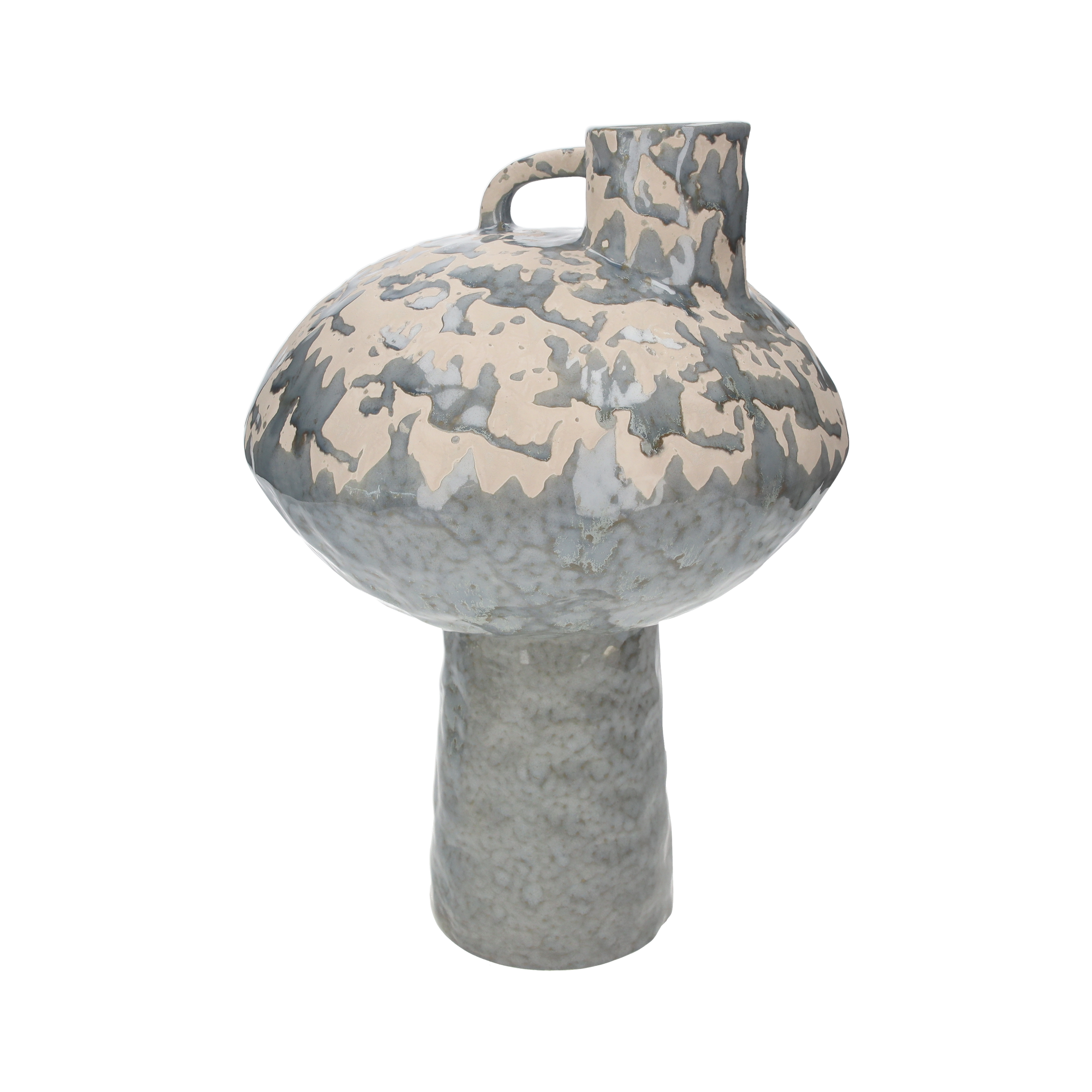 Brocca moderna azzurra in ceramica h 41x27 cm